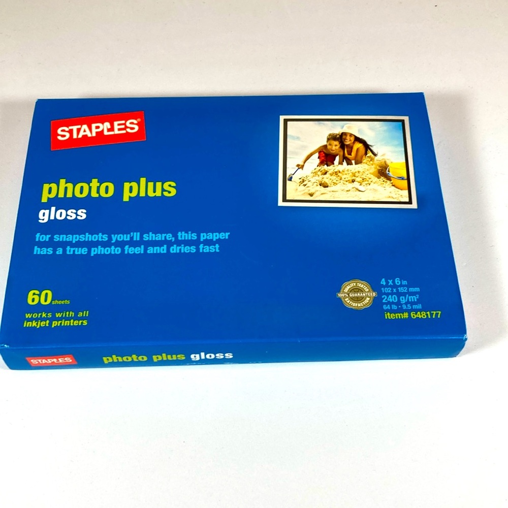 Staples Photo Paper Gloss 4x6